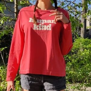 Humankind Vibrant Red Long Sleeve Tee